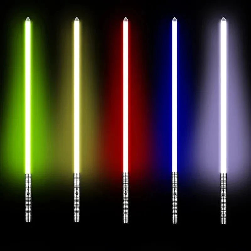 RGB Metal Lightsaber Rechargeable LED Cosplay Light Sword with Sound Effects