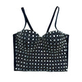 Diamond Mesh Studded Bustier Corset Crop Top High Street Evening Bralette