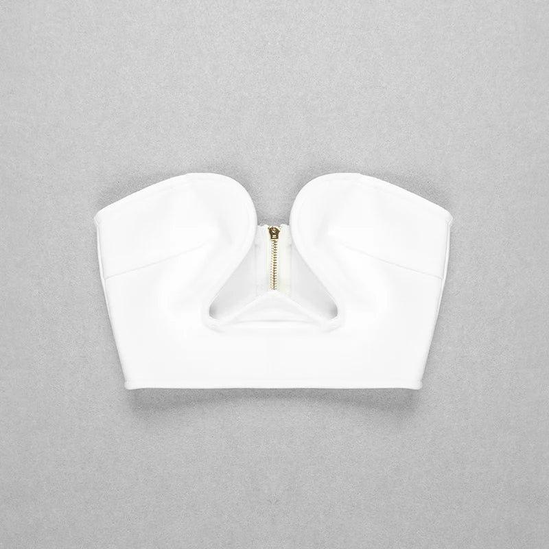 Sweetheart Neck Bandage Crop Top