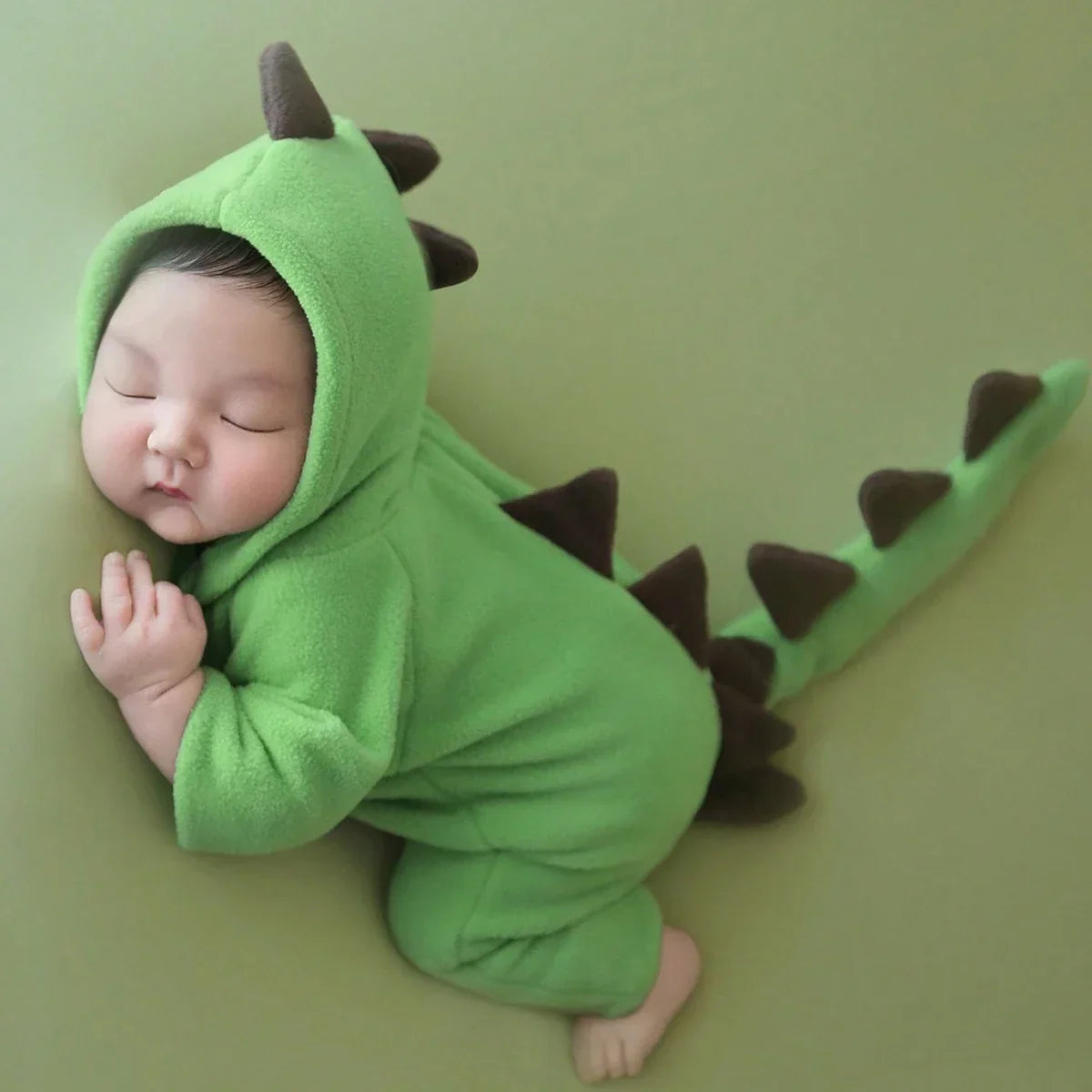 Ylsteed Newborn Dinosaur Photography Outfit – Baby Boy Jumpsuit, Infant Photoshoot Props, Cute Animal Costume for Picture Sessions
