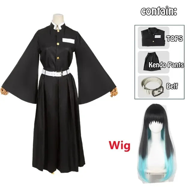 Tokito Muichiro Anime Cosplay Costume – Demon Slayer Uniform with Wig Set