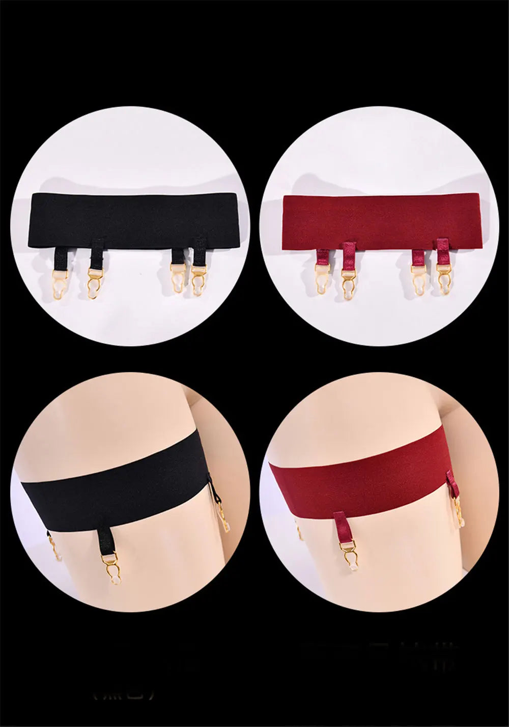 High-Waist Elastic Leg Harness Garter Belt Bandage Panty Costume Accessory
