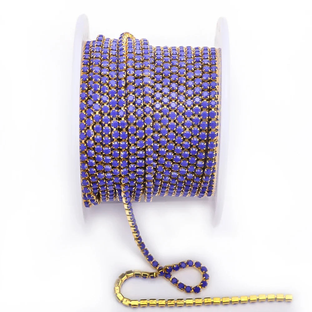 The Stardust Luminary Opal – Premium Opal & Porcelain Glass Rhinestone Cup Chain Trim