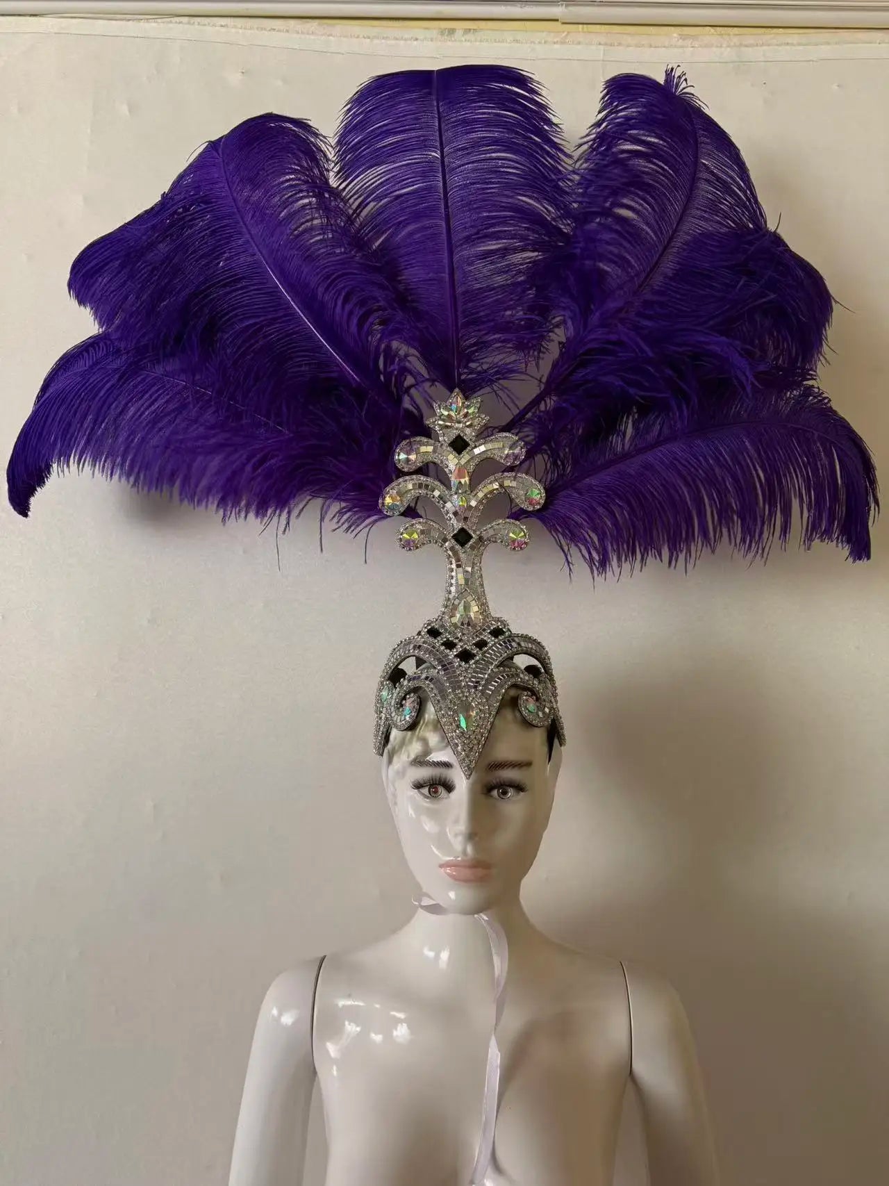 The Stardust Samba Queen – Premium Feathers & Rhinestones Carnival Headdress
