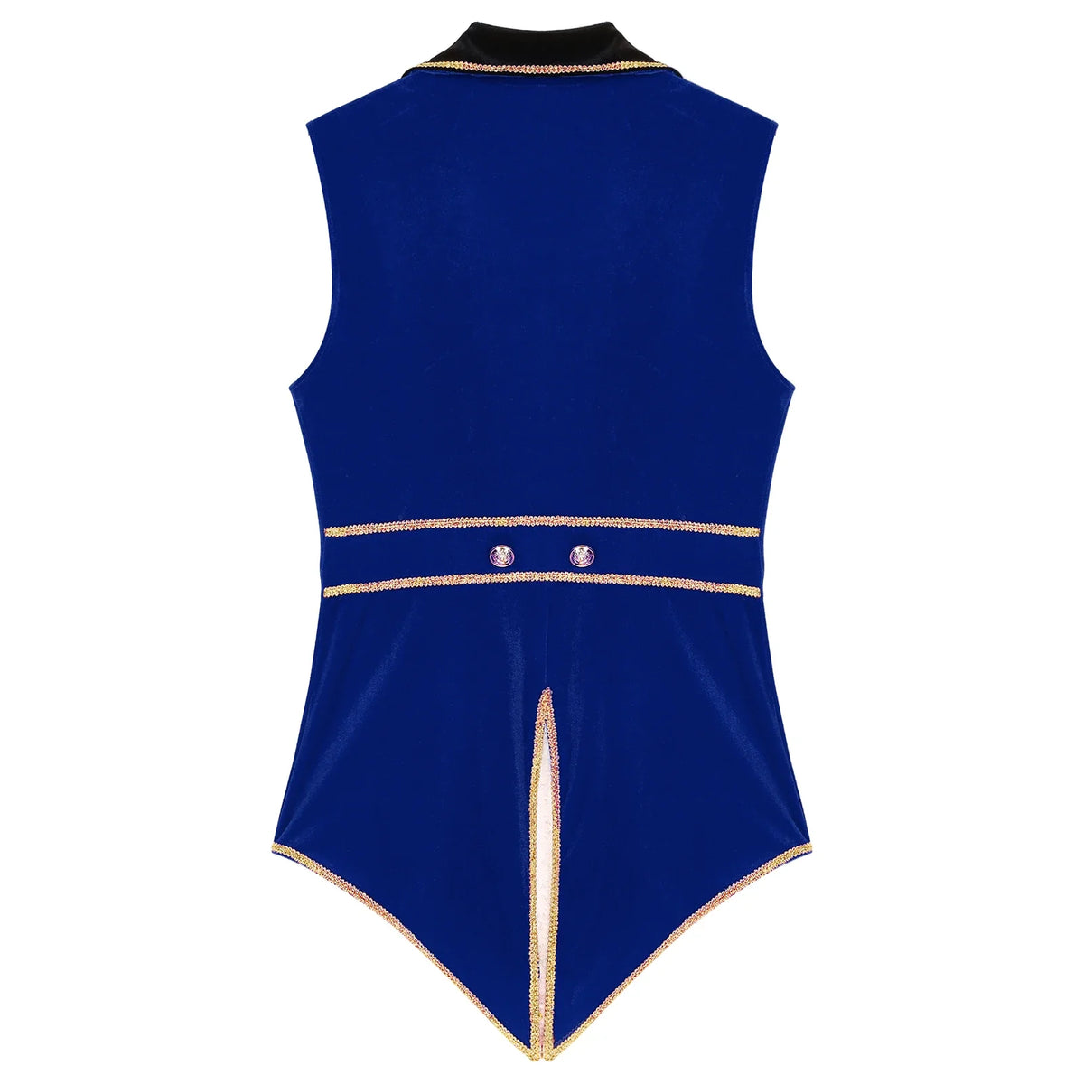 Velvet Circus Ringmaster Tailcoat Vest Marching Band Halloween Showman Outerwear