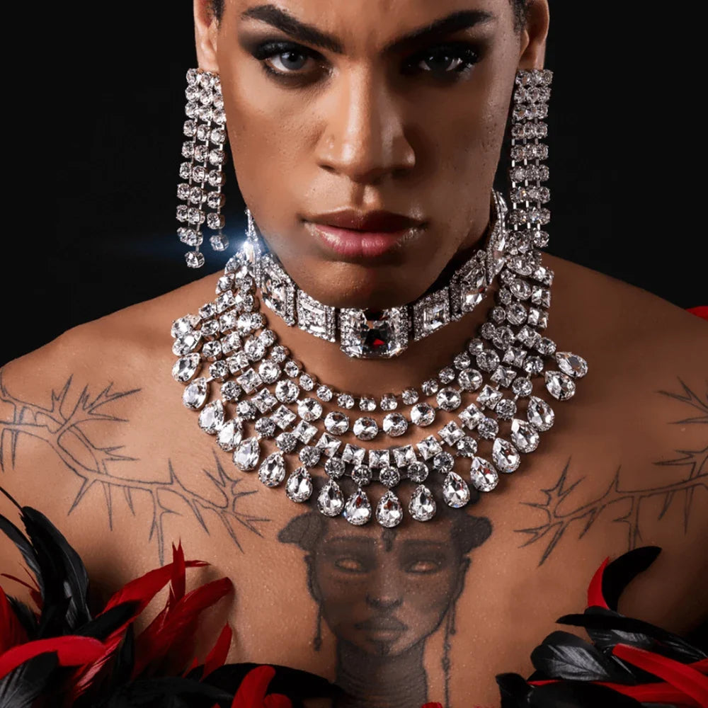 Multilayer Crystal Rhinestone Necklace