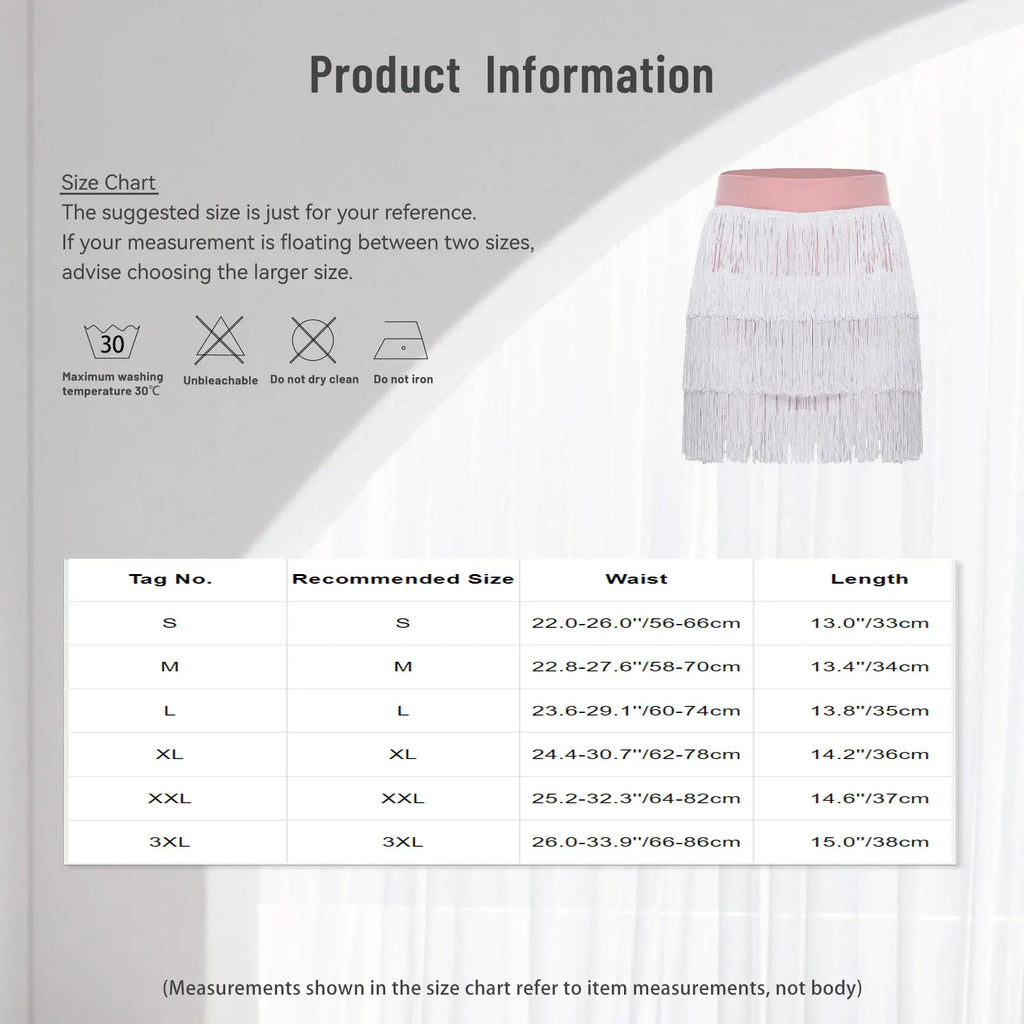 The Stardust Havana Fringe Skirt – High-Waist Tiered Tassel Performance Skirt