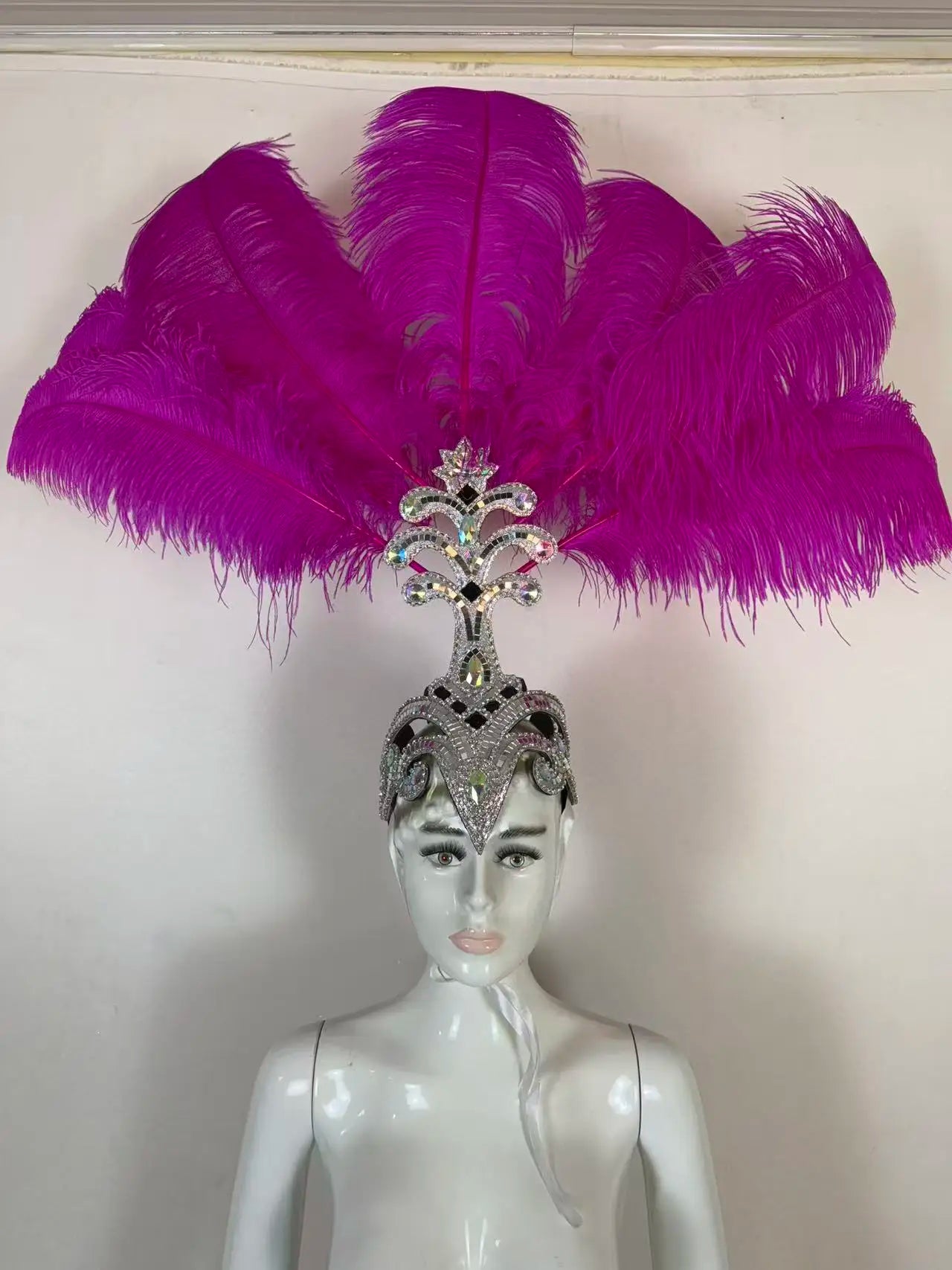 The Stardust Samba Queen – Premium Feathers & Rhinestones Carnival Headdress