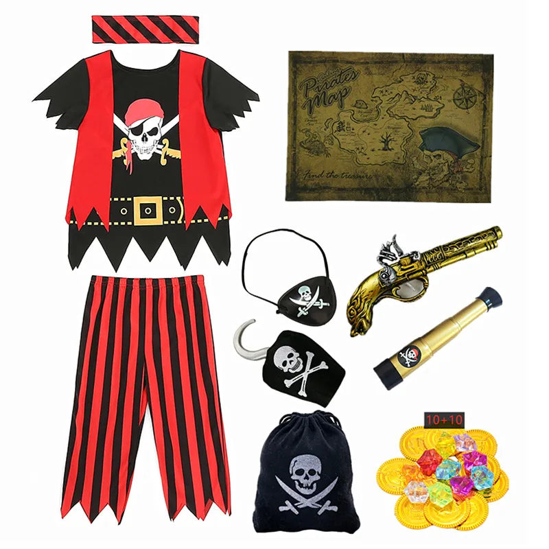 Kids Pirate Captain Costume Set – Adventure Dress Up Outfit