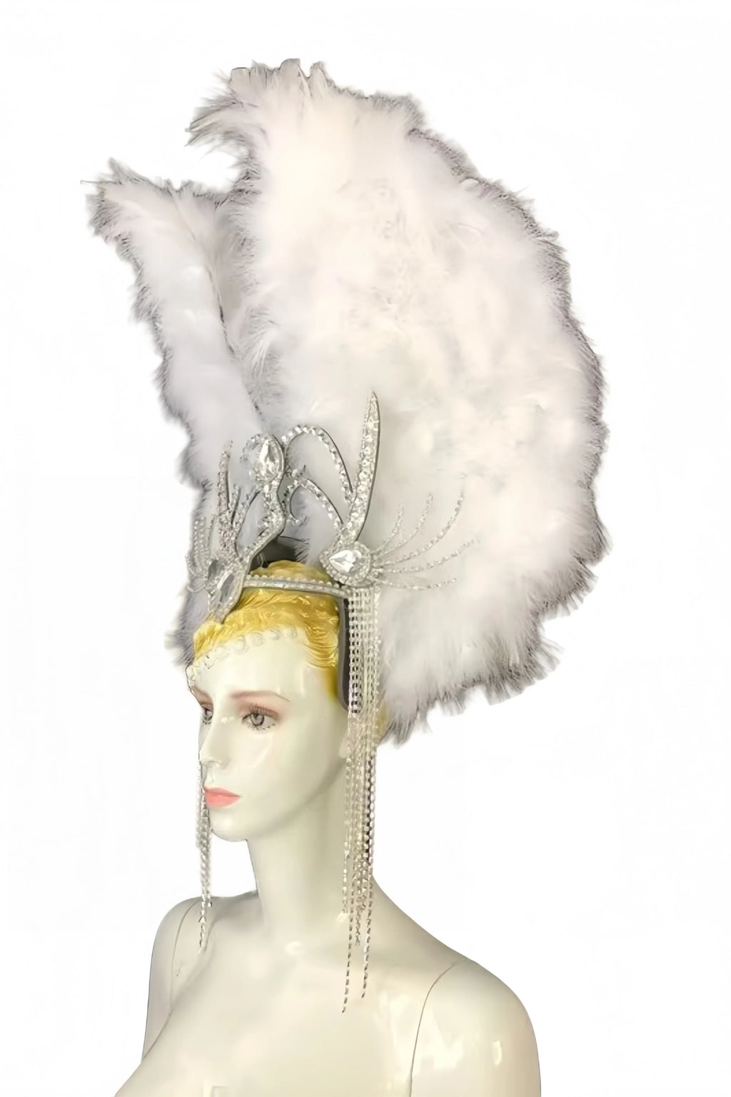 Feather headdress samba costume carnival halloween party bar performance hat makeup dance wings parade
