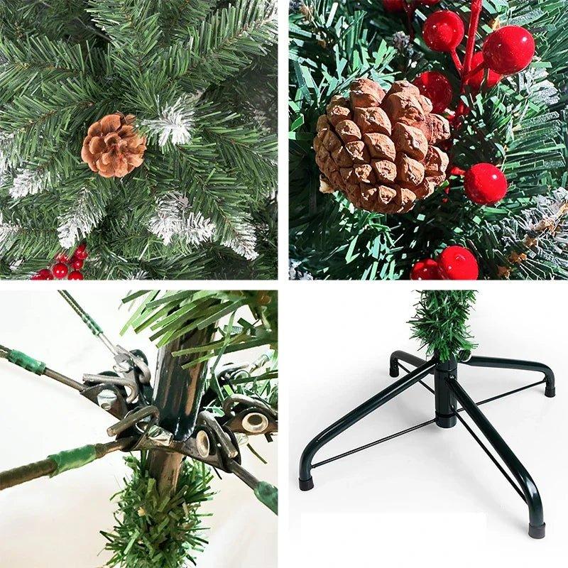 4/5/6ft Artificial Christmas Pine Tree - PVC, Eco-Friendly with Sturdy Metal Stand