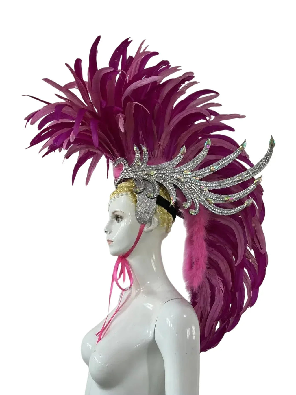The Stardust Dynasty – Majestic Velvet & Feather Samba Masquerade Crown