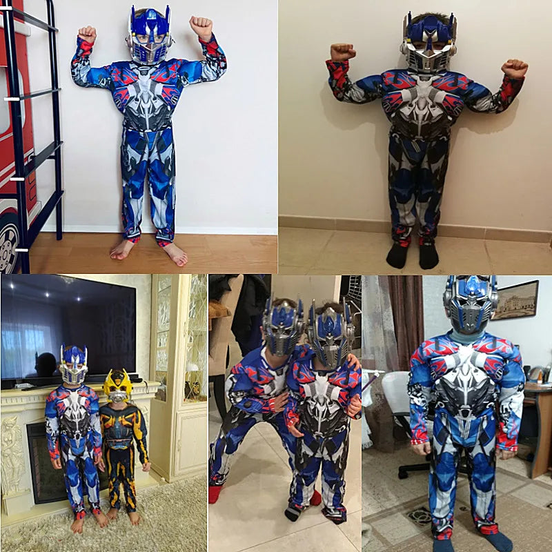 Kids Optimus Prime Transformer Costume – Muscle Jumpsuit Outfit