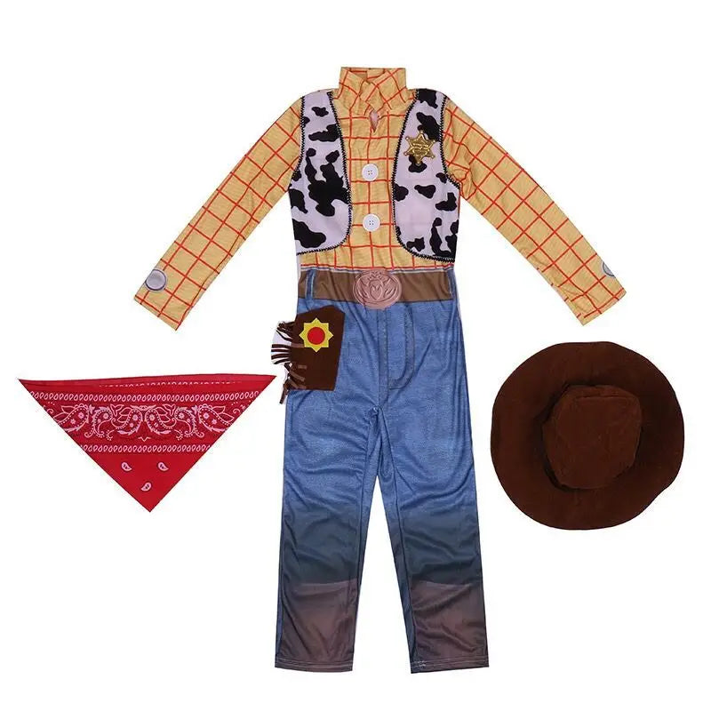 Kids Denim Anime Character Costume – Halloween Party Outfit