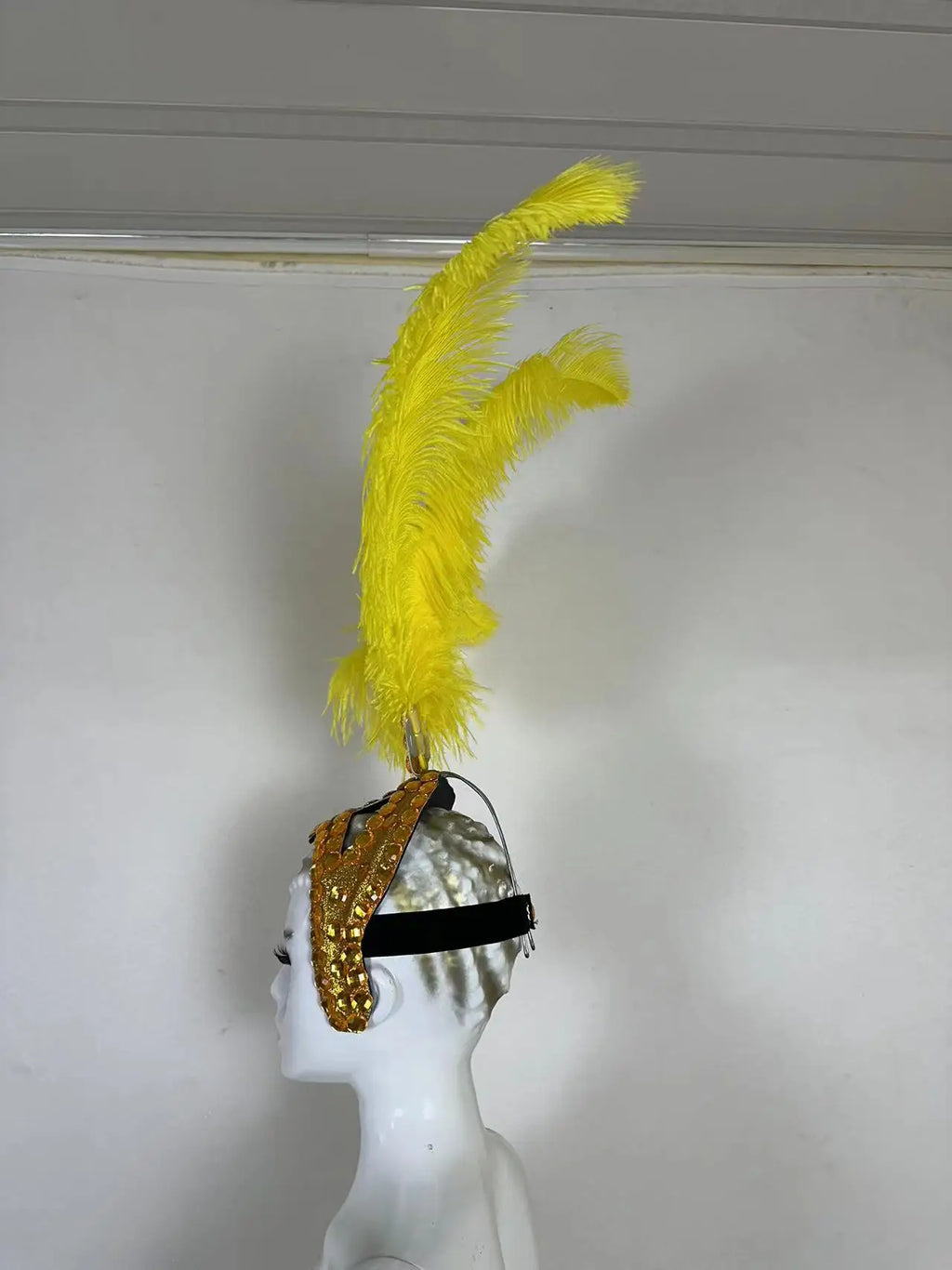 The Stardust Azure Sovereign – Royal Blue Feather Samba Carnival Headdress
