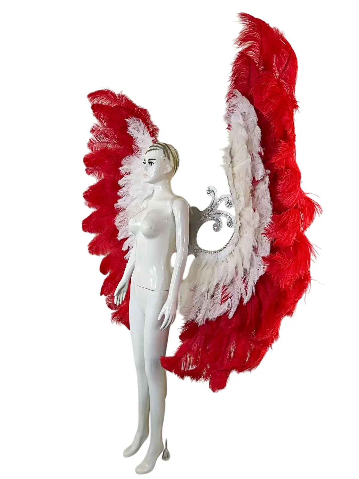 The Stardust Phoenix Wings – Deluxe Feathered Samba Backpiece & Stage Wings