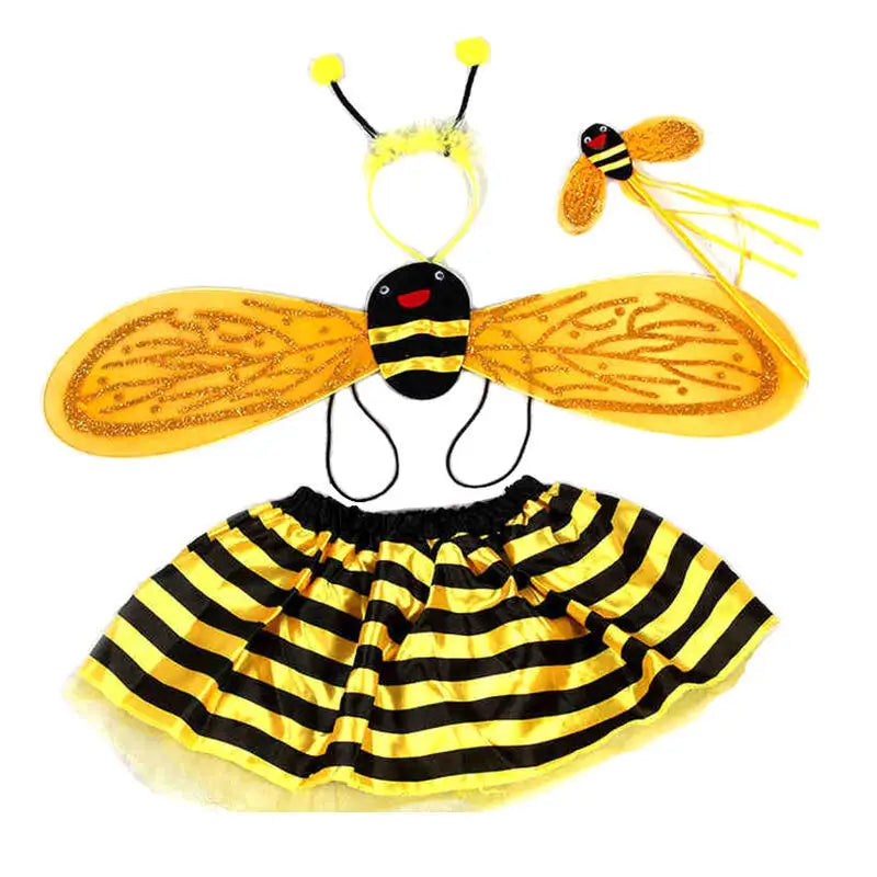Kids Girl Bee Costume Set 4 Piece – Cute Cosplay Outfit