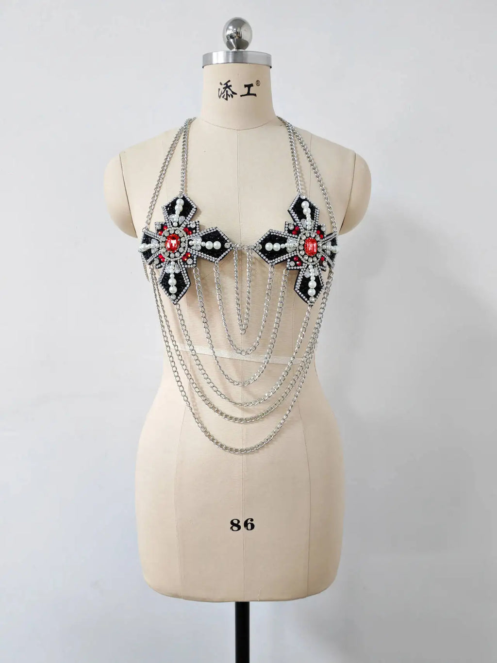 Dazzling Irregular Tassel Bikini Bra Chain & Shawl Chest Body Jewelry