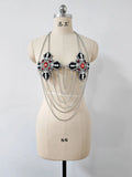 Dazzling Irregular Tassel Bikini Bra Chain & Shawl Chest Body Jewelry