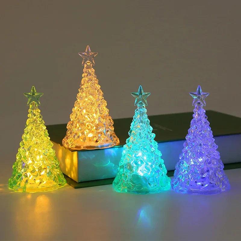 4.1 in LED Crystal Christmas Tree Night Light