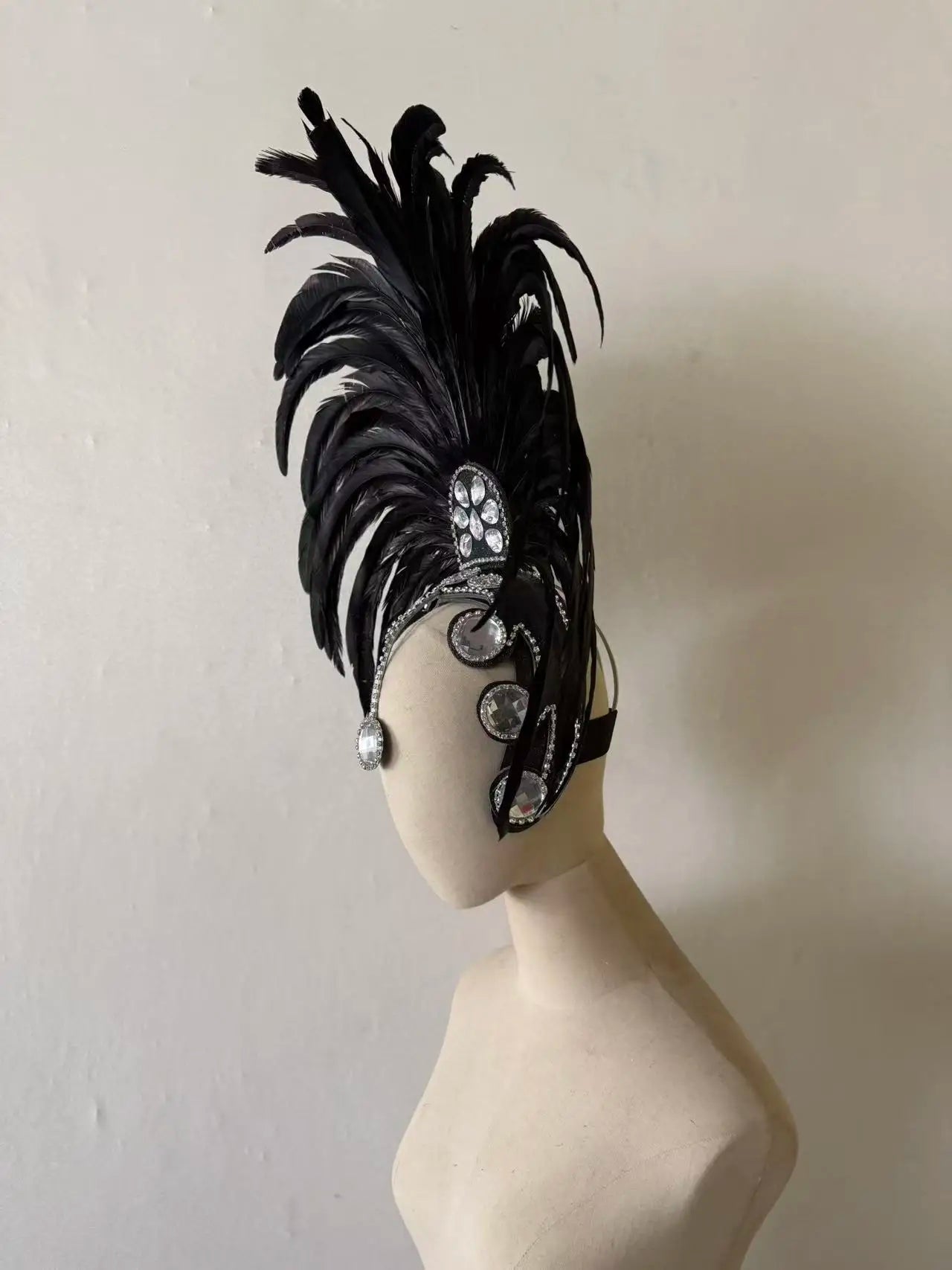 The Stardust Samba Enchantment – Exquisite Feathered Dance & Stage Headdress