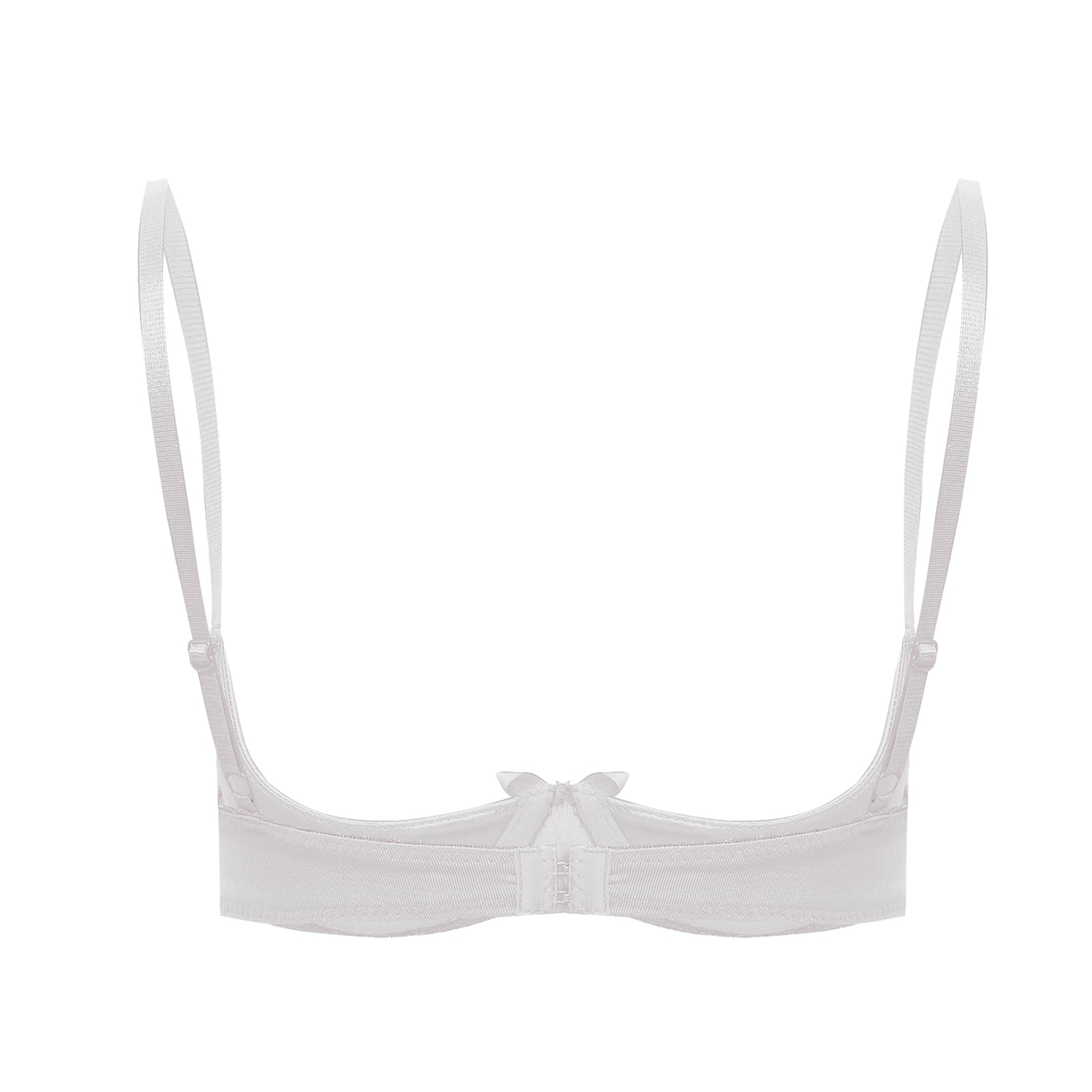 Satin Underwire Half-Cup Push-Up Bra
