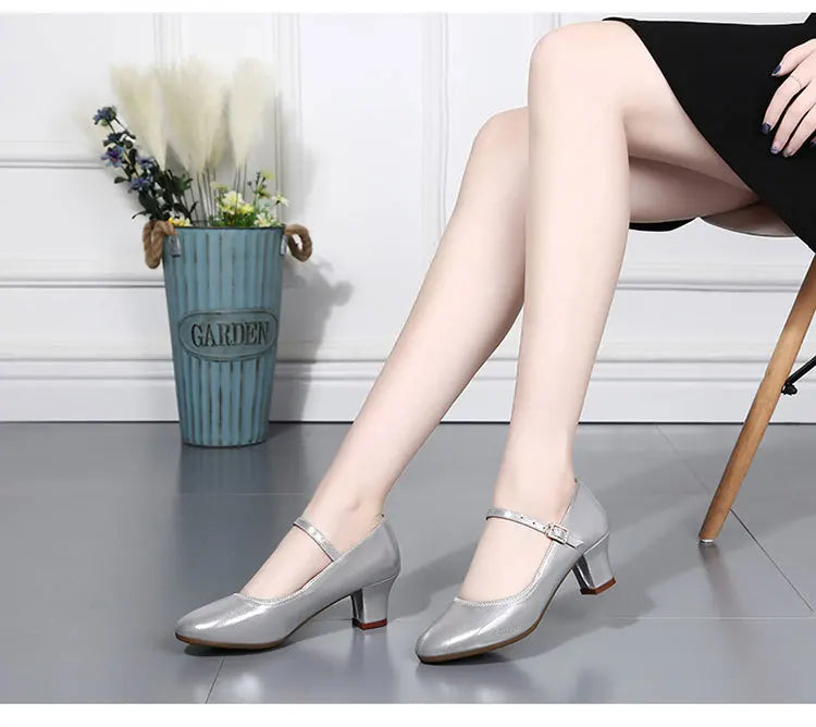 The Stardust Darling Mary Jane – Classic Block Heel Practice Shoe