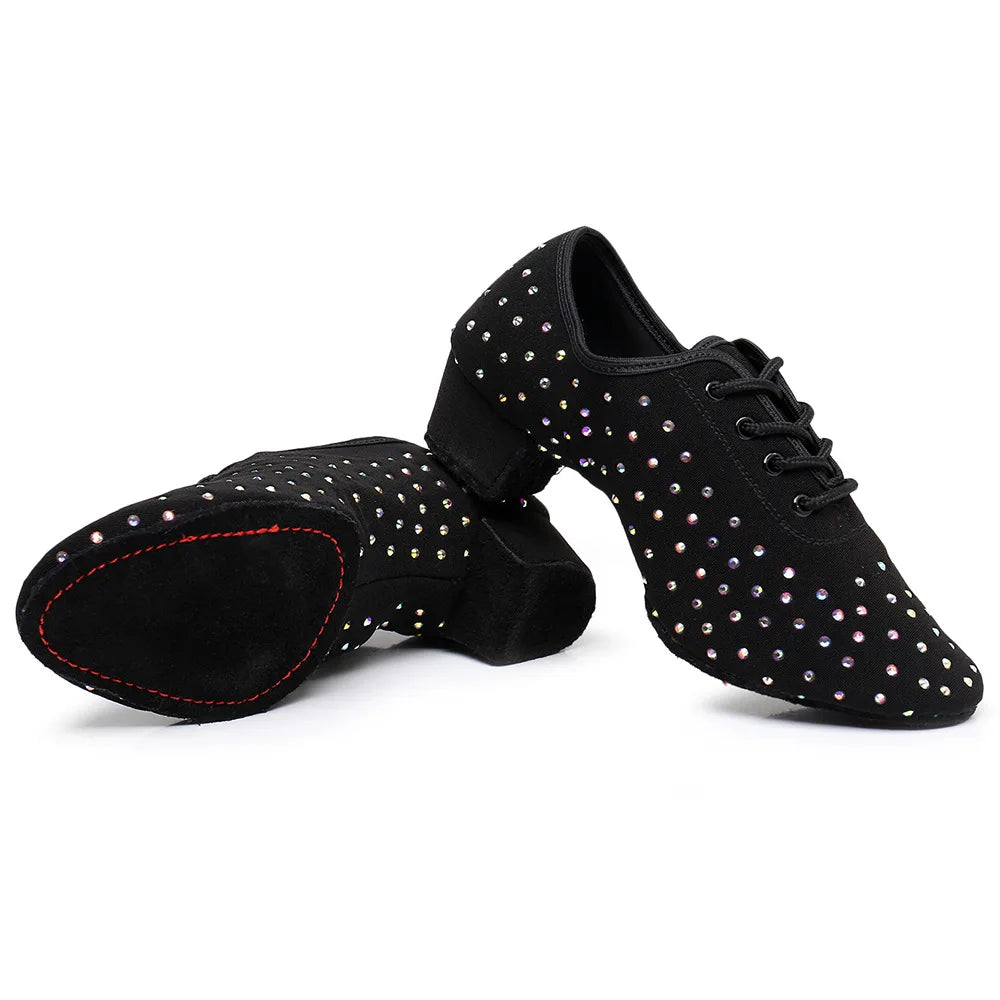 The Stardust Midnight Flash Oxford – Rhinestone Lace-Up Dance Shoe