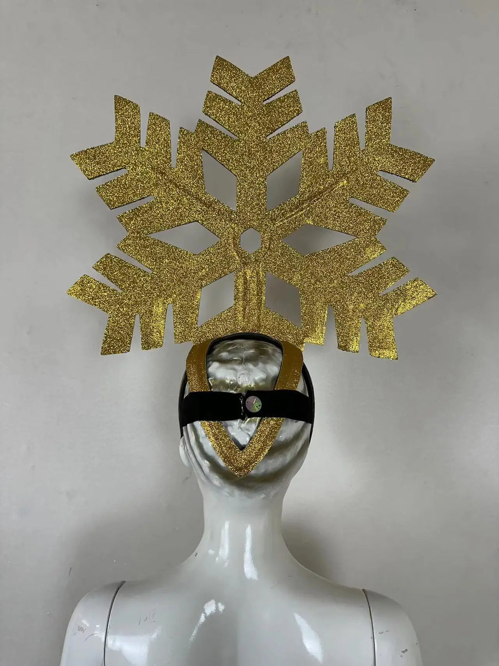The Stardust Dionysia – Gold Snowflake Starburst Carnival & Masque Ball Crown