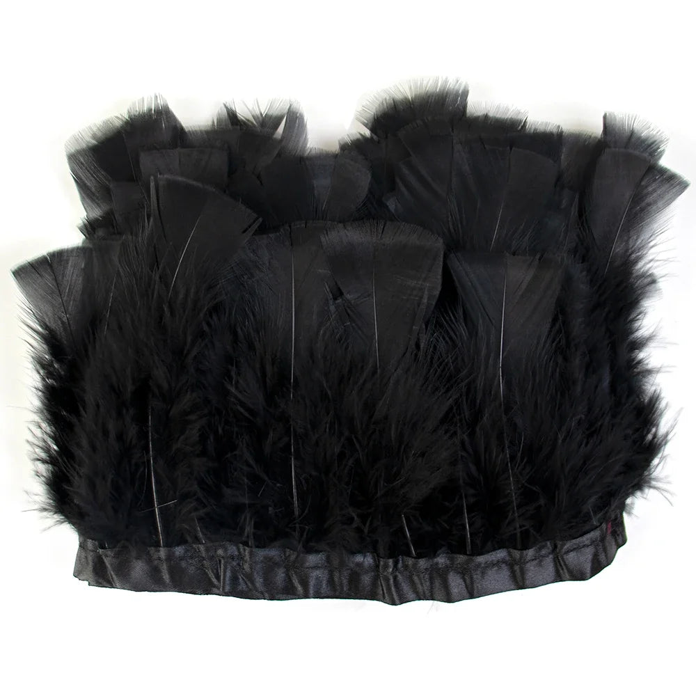 Professional Turkey Feather Fringe Trim 10-15cm