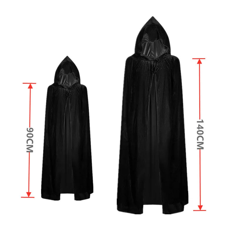 Kids Grim Reaper Costume with Glowing Red Eyes – Halloween Phantom Outfit