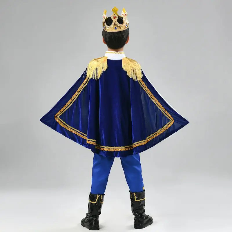 Boys King Carnival Costume 7 Piece – Royal Prince Outfit