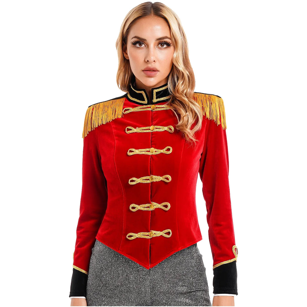 Women Circus Ringmaster Costume – Showman Tailcoat Jacket Outfit