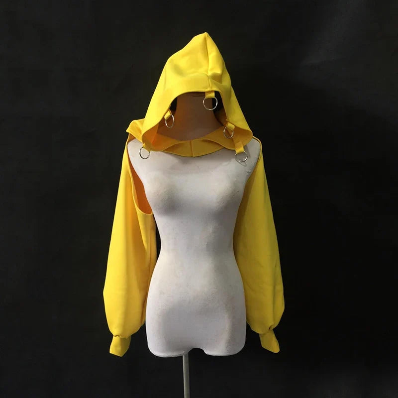The Stardust Kinetic Cyber Hoodie – Cropped Gogo & Streetwear Dance Top