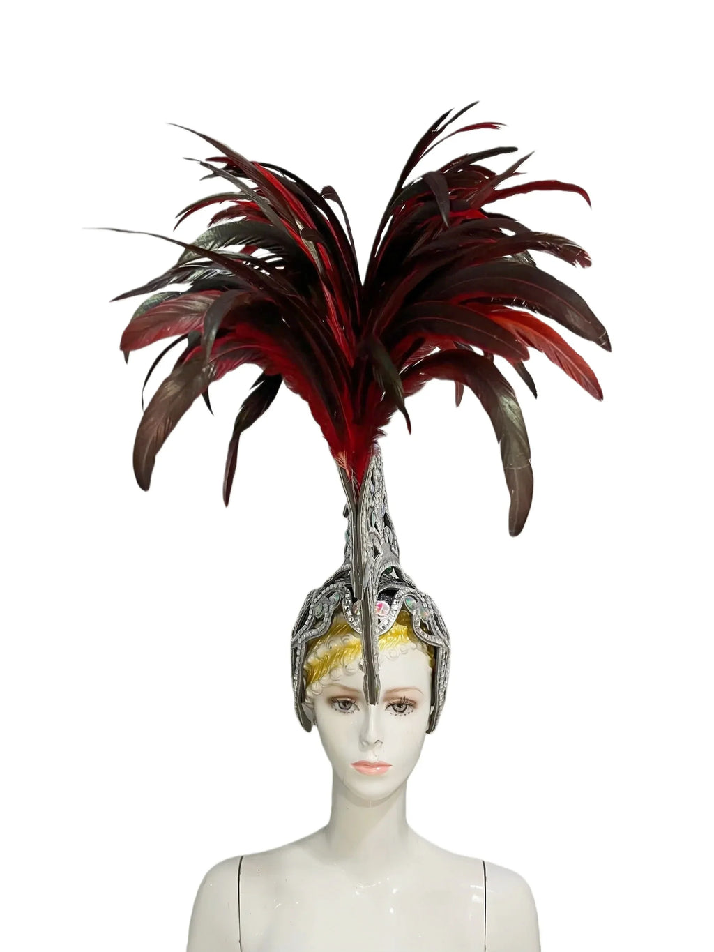 The Stardust Dionysia – Elegant Feathered Samba Carnival & Masquerade Headdress