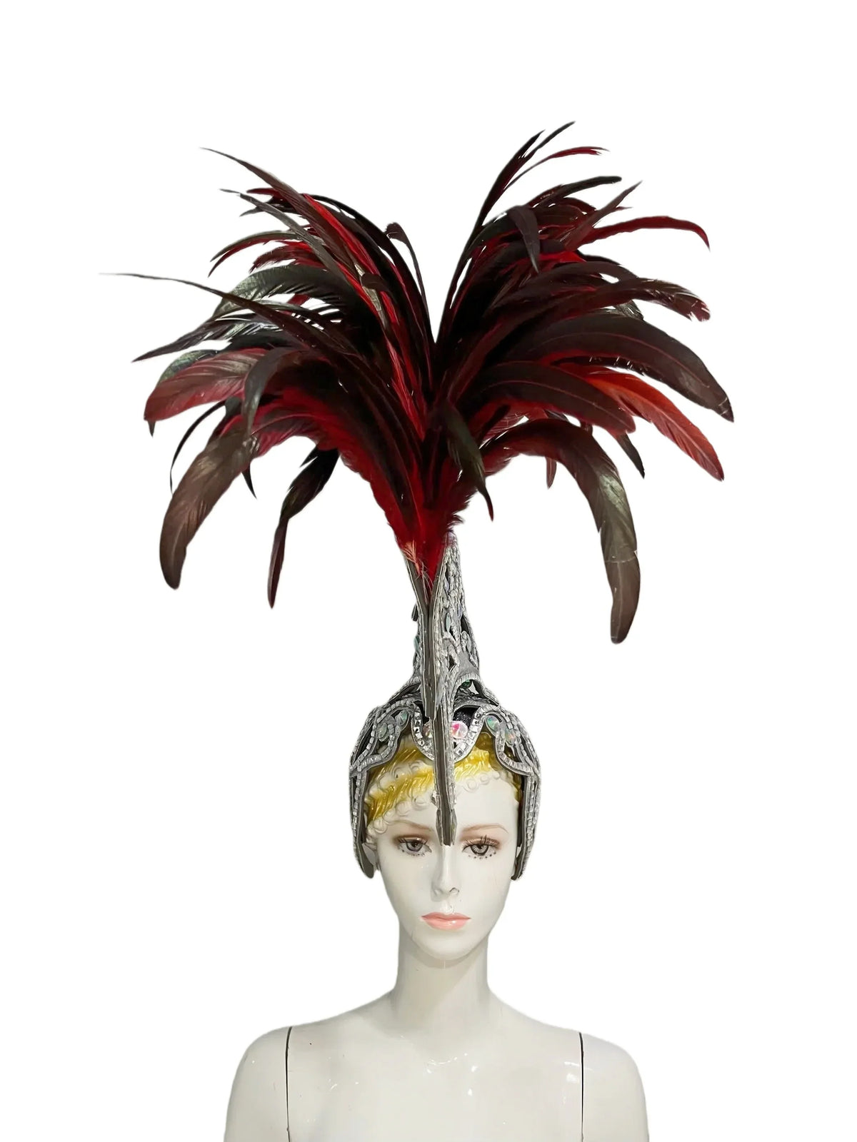 The Stardust Dionysia – Elegant Feathered Samba Carnival & Masquerade Headdress