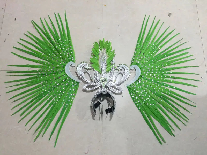The Stardust Tropicana Samba Crown – Feather & Rhinestone Stage Headdress