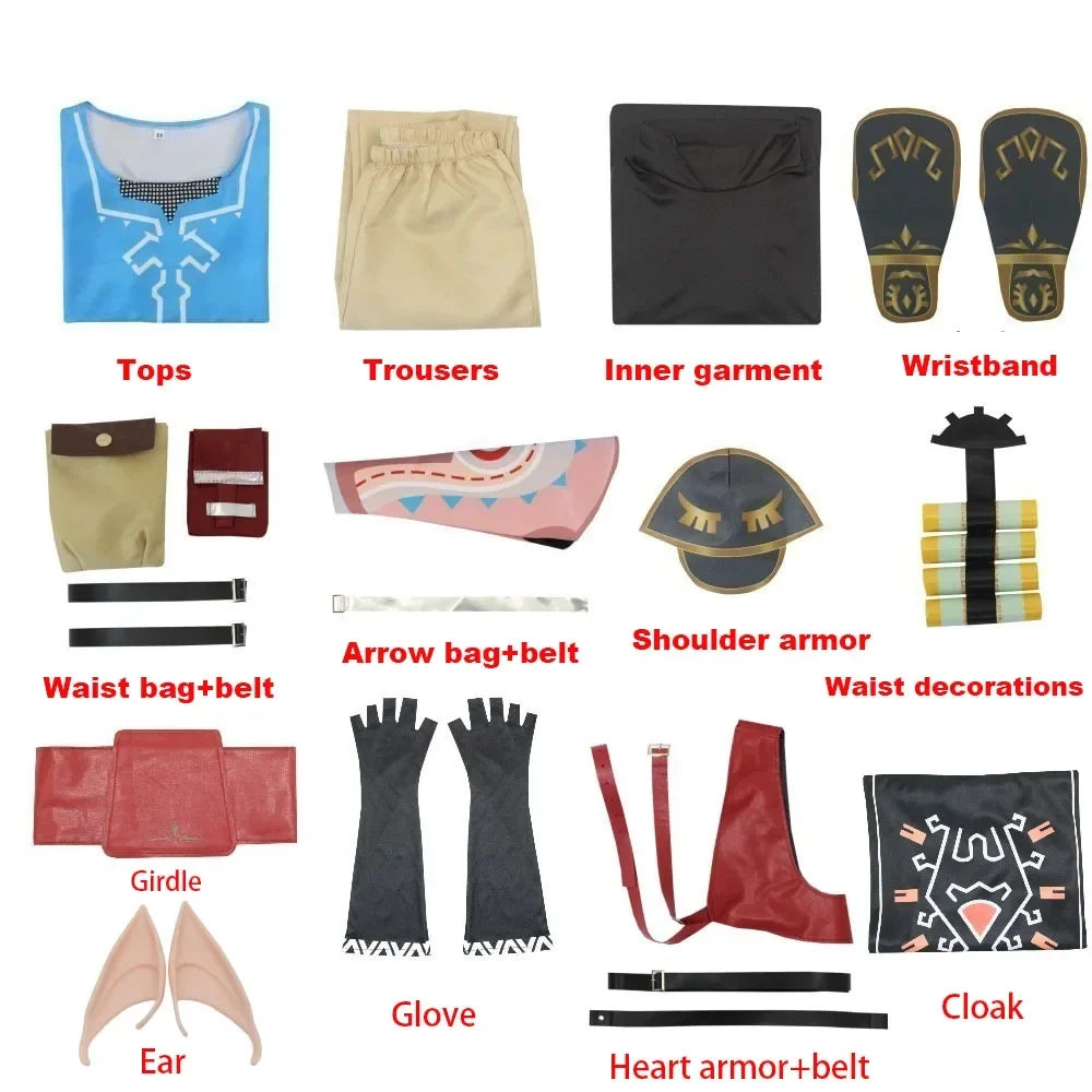 Zelda Link Cosplay Costume – Kids Adventure Game Outfit