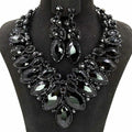 Rhinestone Drop Necklace & Earring Set