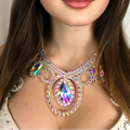AB Rhinestone Pendant Necklace