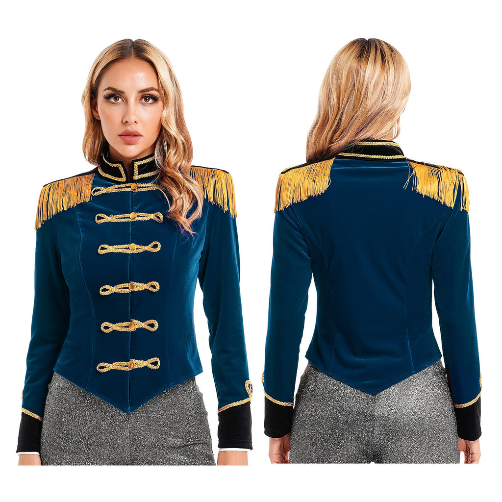 Women Circus Ringmaster Costume – Showman Tailcoat Jacket Outfit