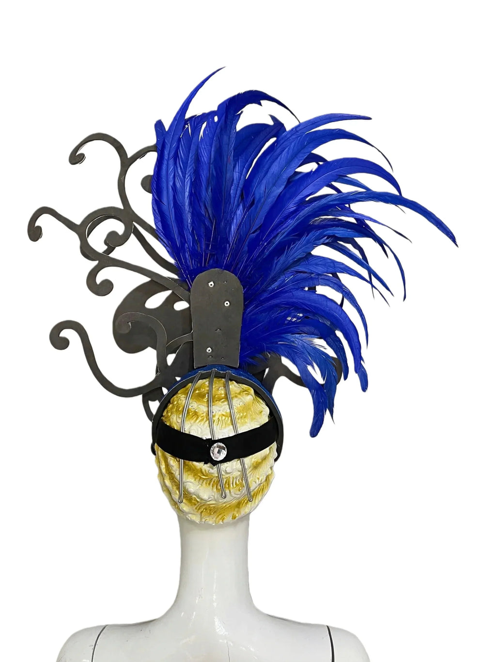 The Stardust Dionysia – Elegant Feathered Samba Carnival & Masquerade Headdress