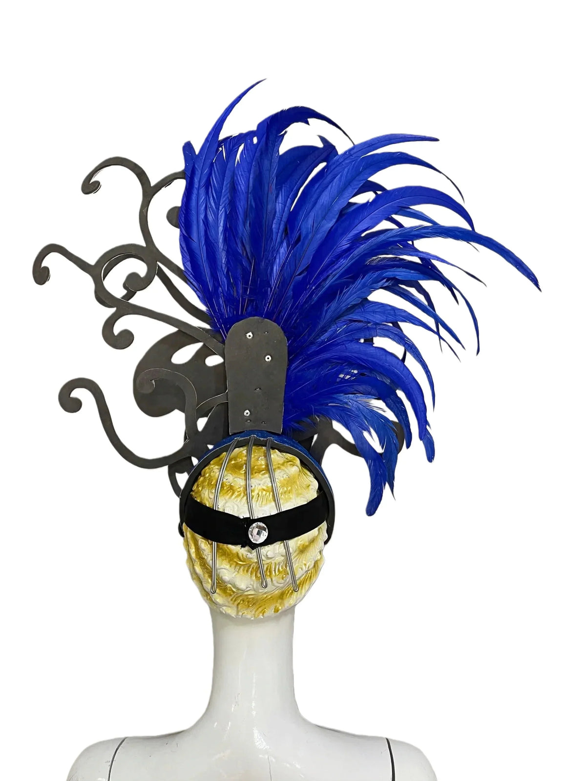 The Stardust Dionysia – Elegant Feathered Samba Carnival & Masquerade Headdress