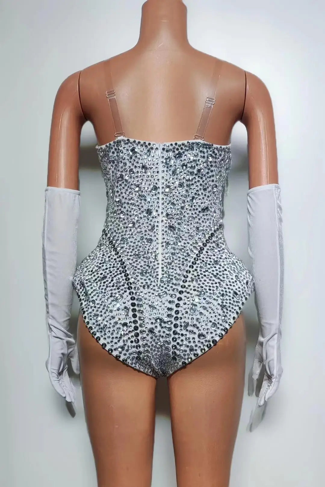 Western Cowboy Showgirl Bodysuit, Hat & Gloves 3-Piece Stage Costume Set