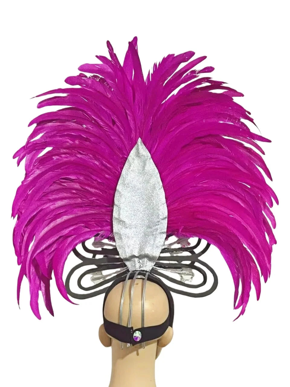 The Stardust Empress Dionysia – White Feather Carnival & Masque Ball Headdress