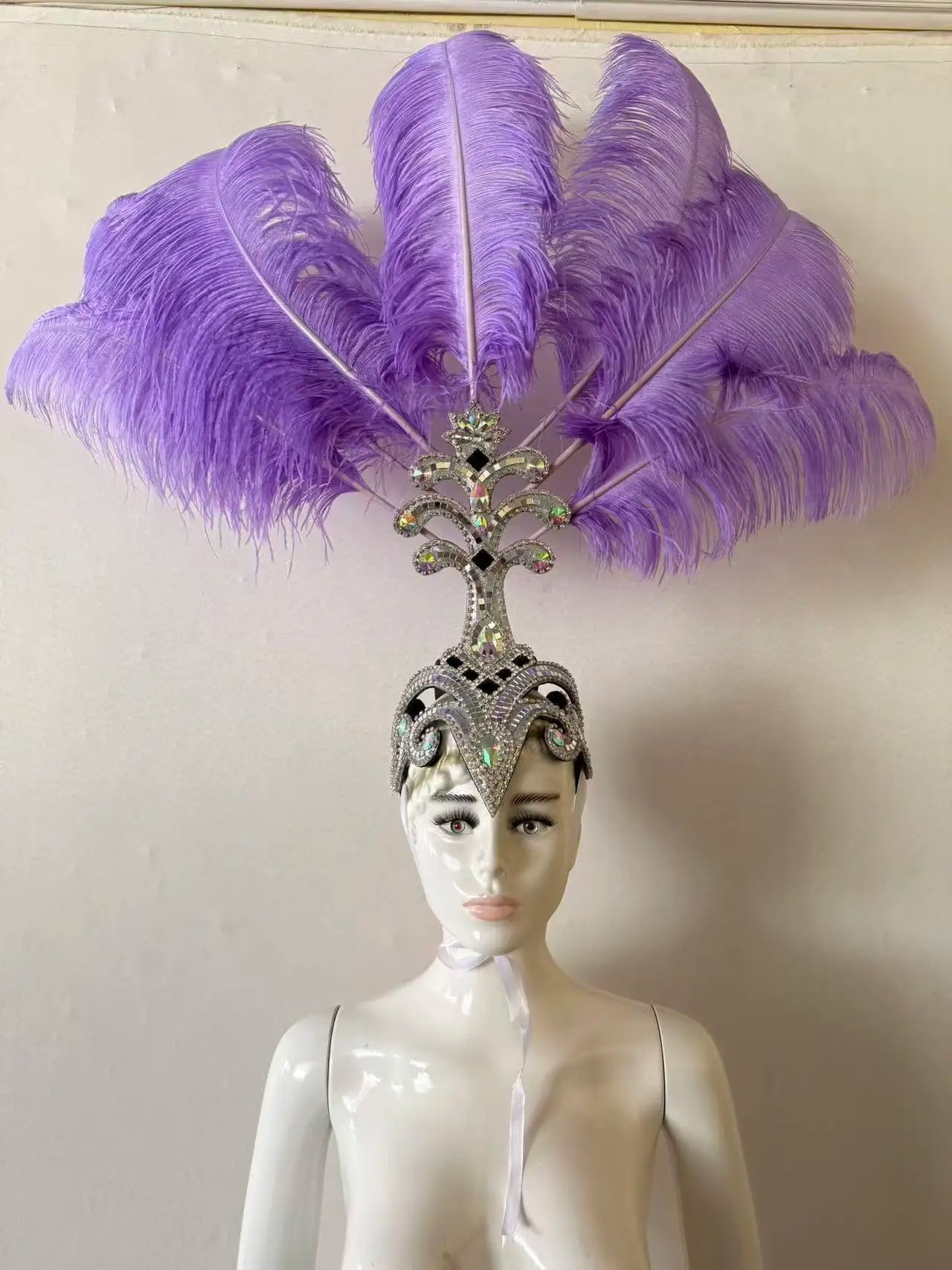The Stardust Samba Queen – Premium Feathers & Rhinestones Carnival Headdress