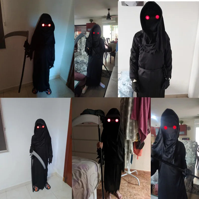 Kids Grim Reaper Costume – Skeleton Glow Halloween Outfit