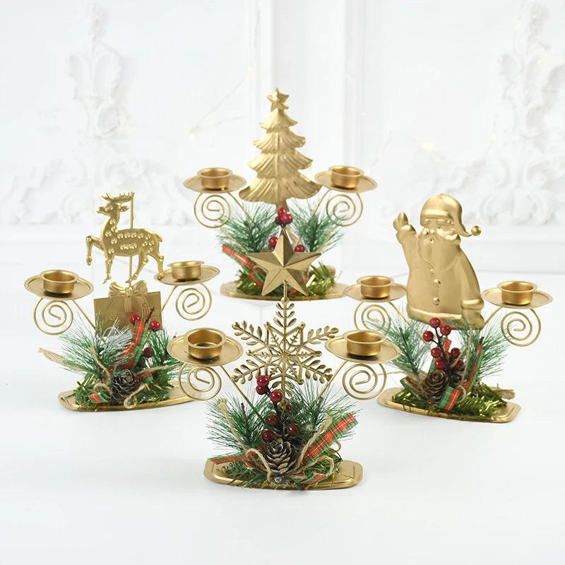 Iron Christmas Candle Holders, 9 Designs