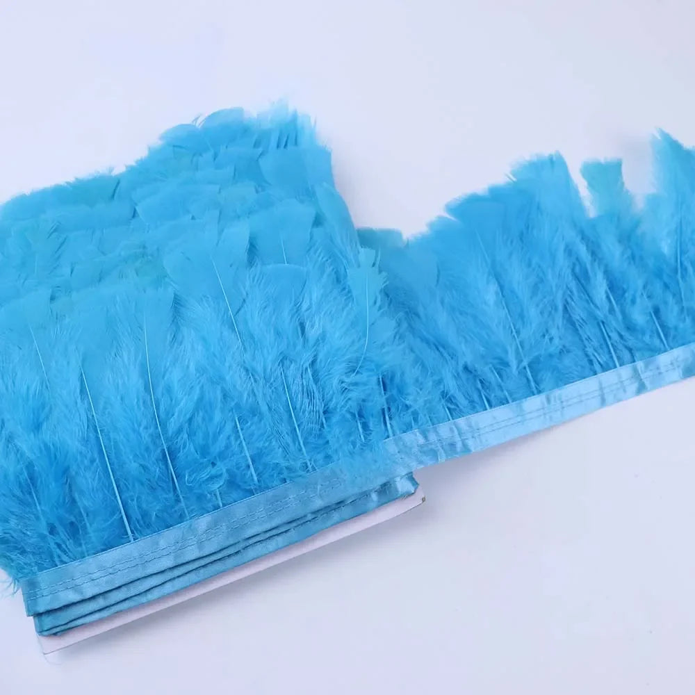 Professional Turkey Feather Fringe Trim 10-15cm