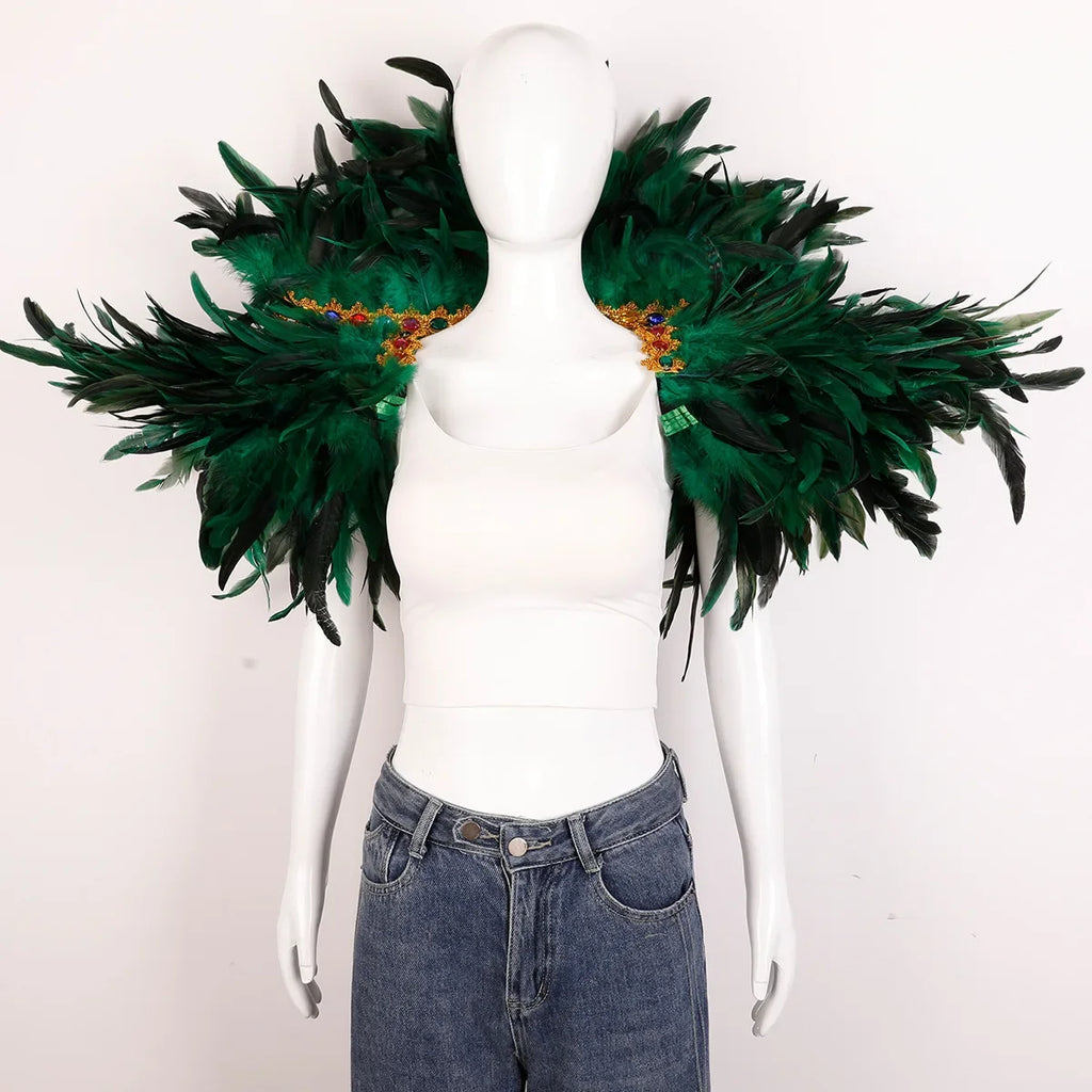Festival Carnival Feather Shawl